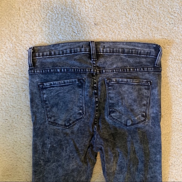 BLACK RIPPED ACID WASH JEANS - Picture 8 of 8